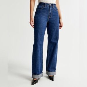 Abercrombie & Fitch Women's High Rise Jeans - Dark Blue